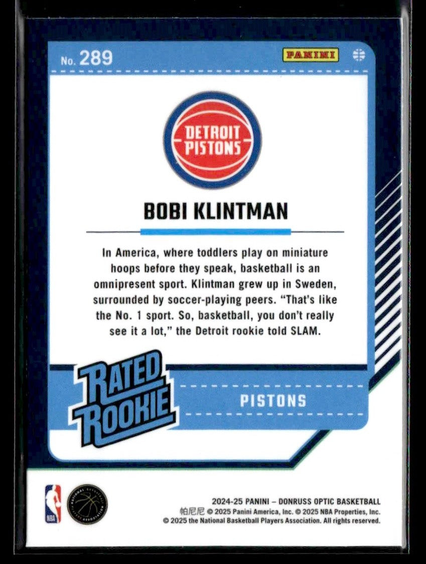 2024-25 Donruss Optic #289 Bobi Klintman