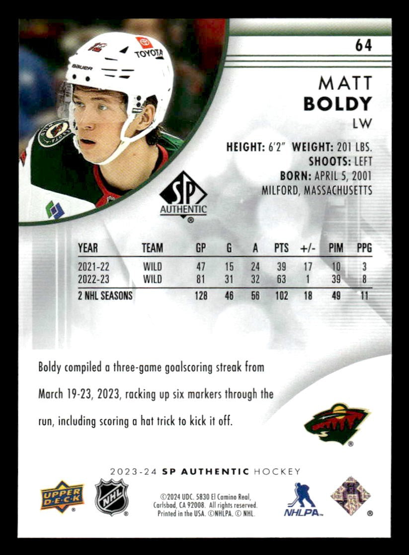 2023-24 SP #64 Matt Boldy