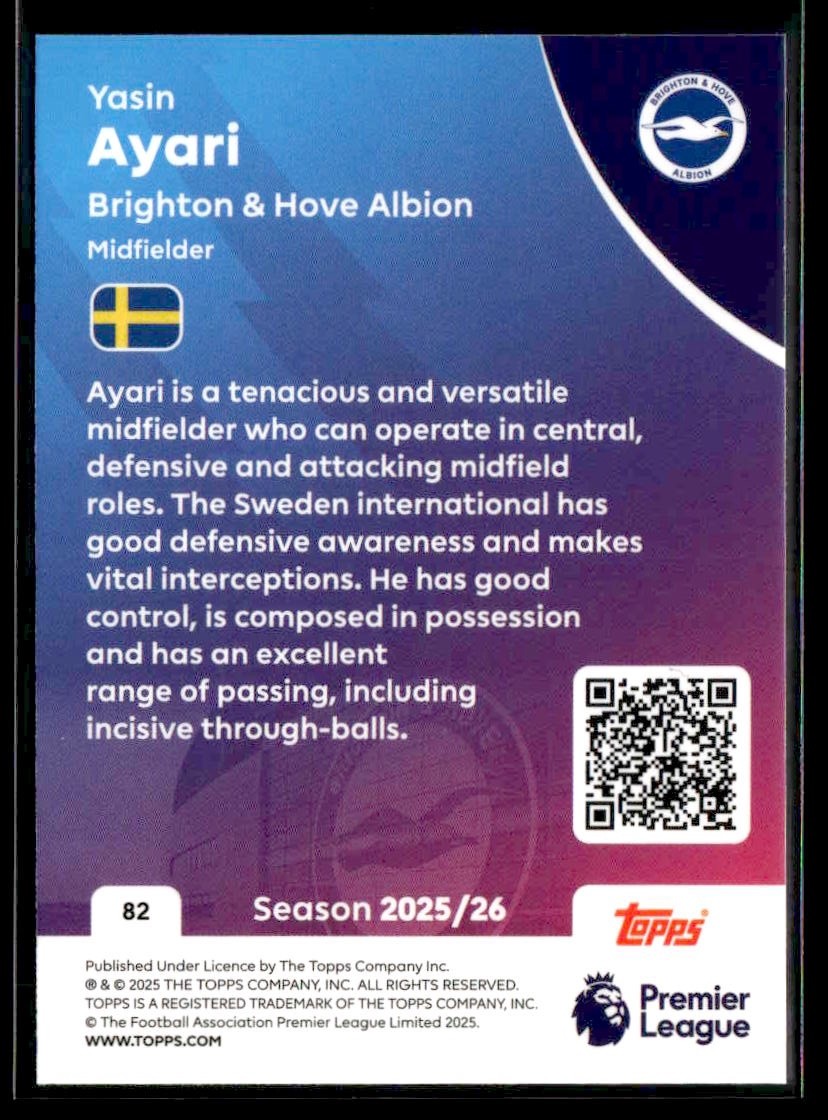 2025-26 Topps Premier League #82 Yasin Ayari