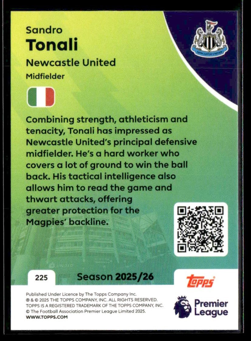 2025-26 Topps Premier League #225 Sandro Tonali
