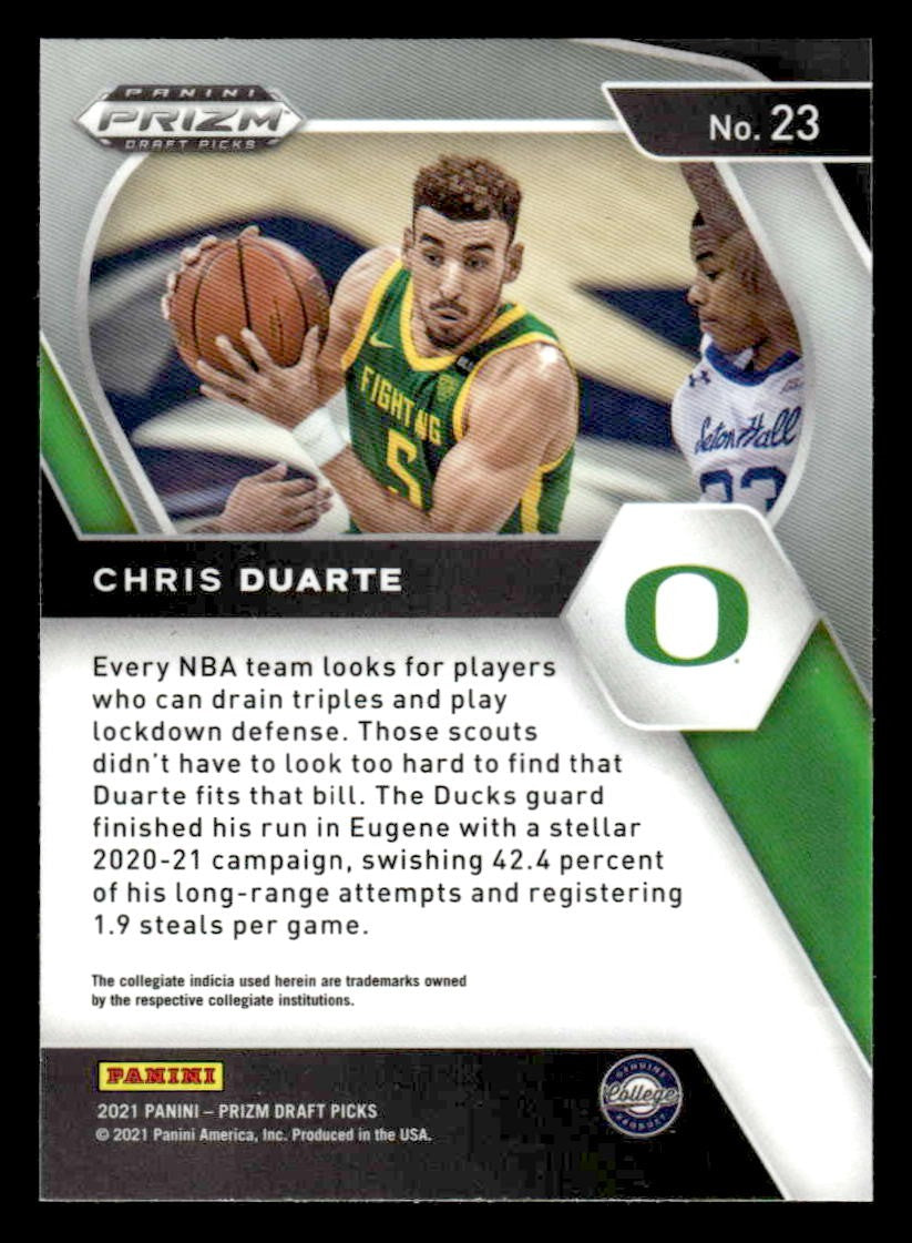 2021 Panini Prizm Draft Picks #23 Chris Duarte