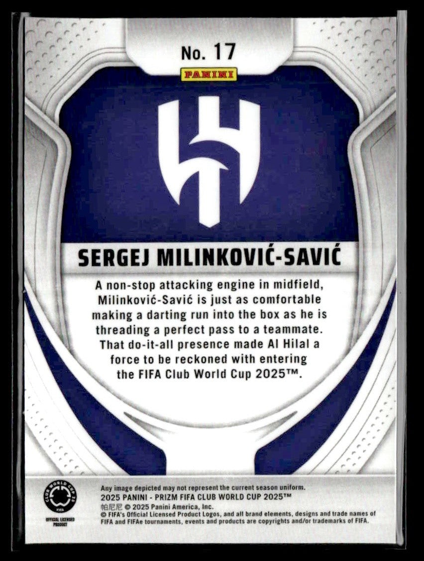 2025 Panini Prizm FIFA Club World Cup #17 Sergej Milinkovic-Savic