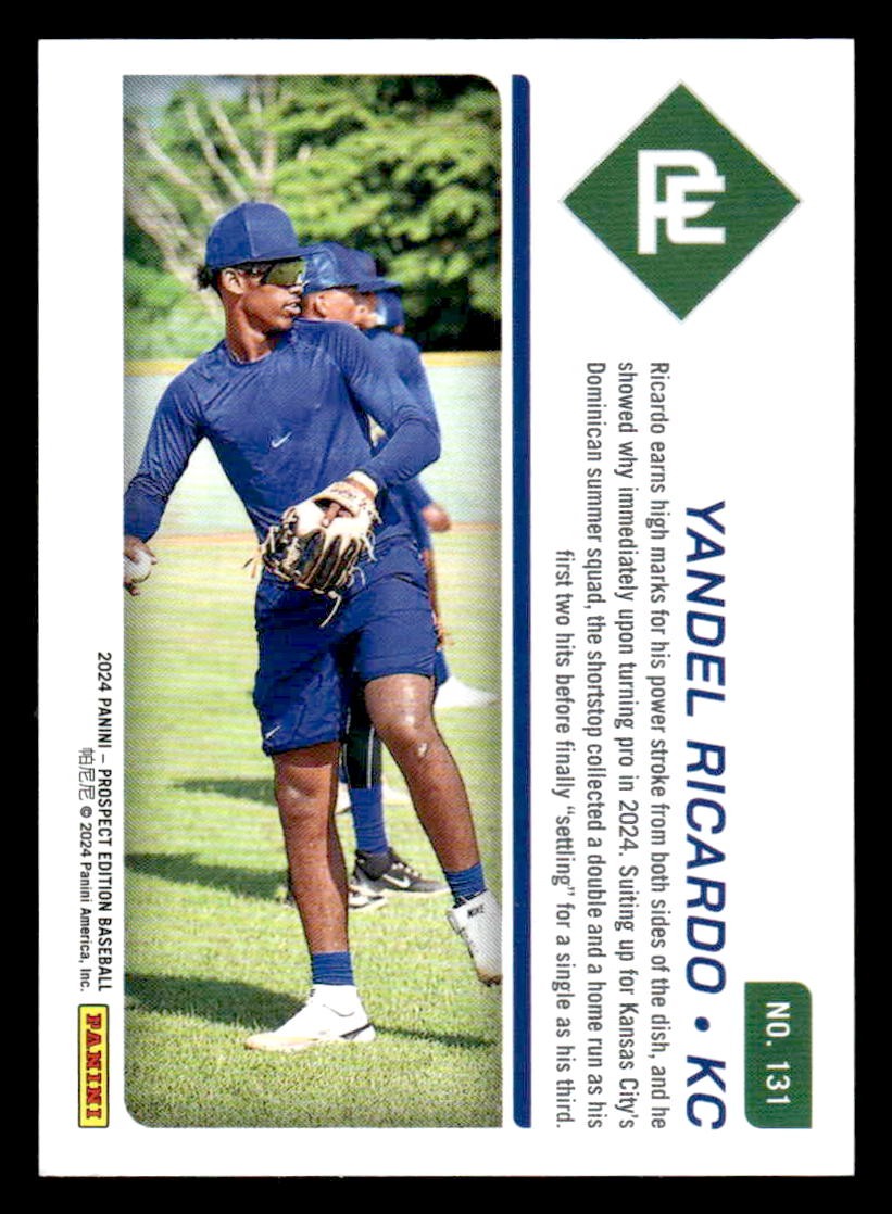 2024 Panini Prospect Edition #131 Yandel Ricardo Teal #/49