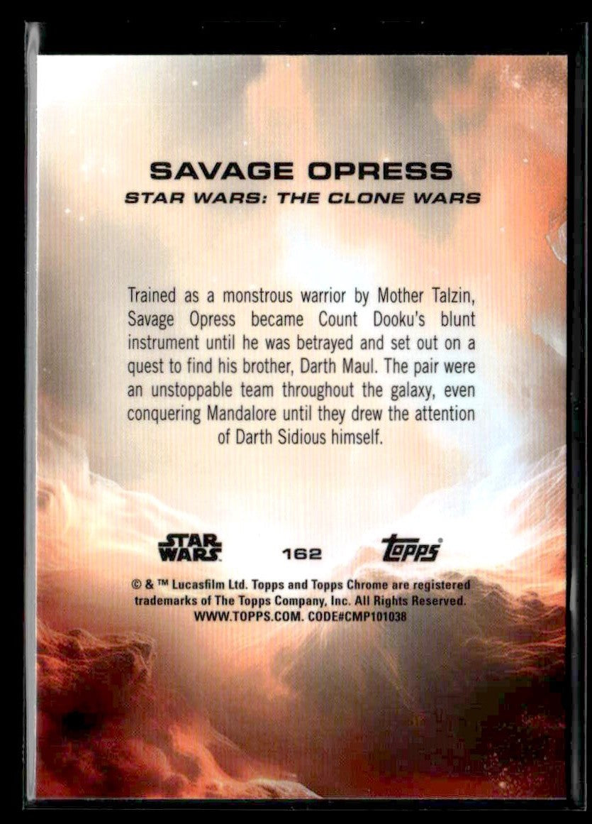 π Savage Opress β 2025 Topps Chrome Sapphire Edition Star Wars #162 π