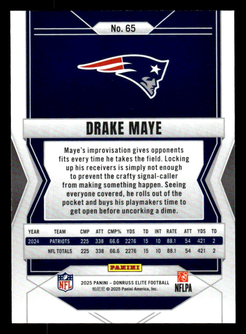 2025 Donruss Elite #65 Drake Maye