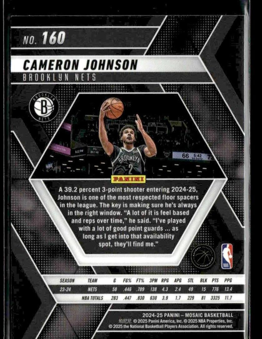 2024-25 Panini Mosaic #160 Cameron Johnson