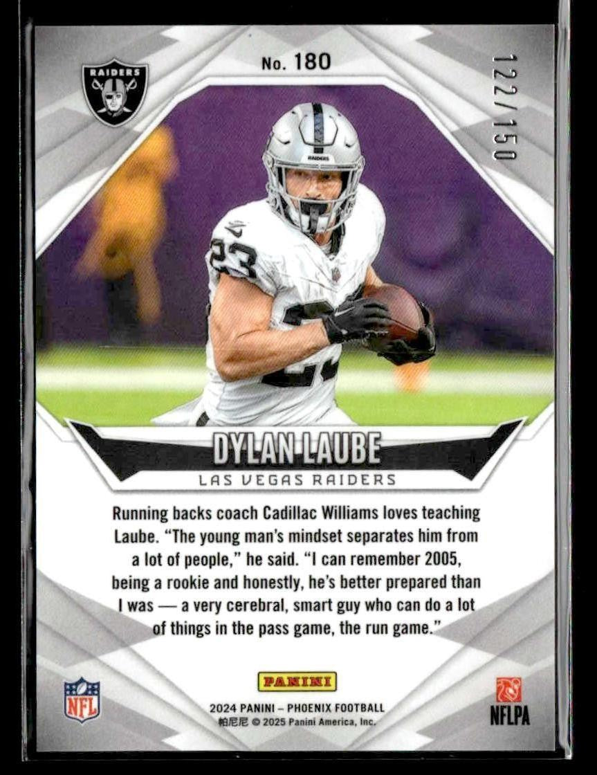 2024 Panini Phoenix #180 Dylan Laube NFL Shield #/150
