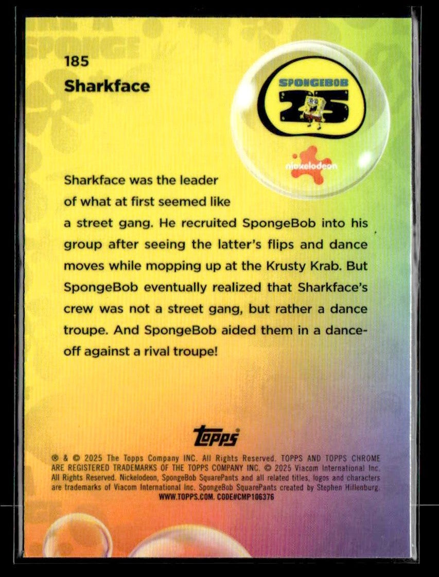 2025 Topps Chrome SpongeBob SquarePants 25th Anniversary #185 Sharkface