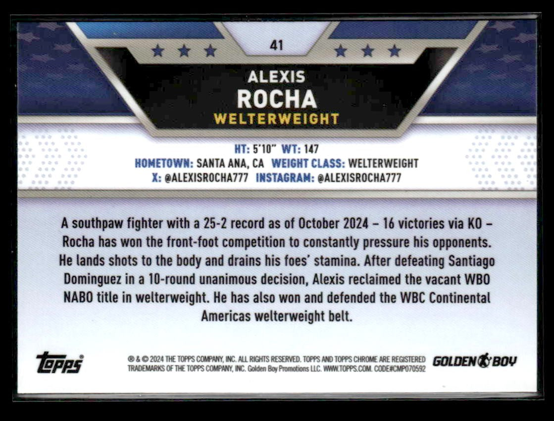 2024 Topps Chrome #41 Alexis Rocha