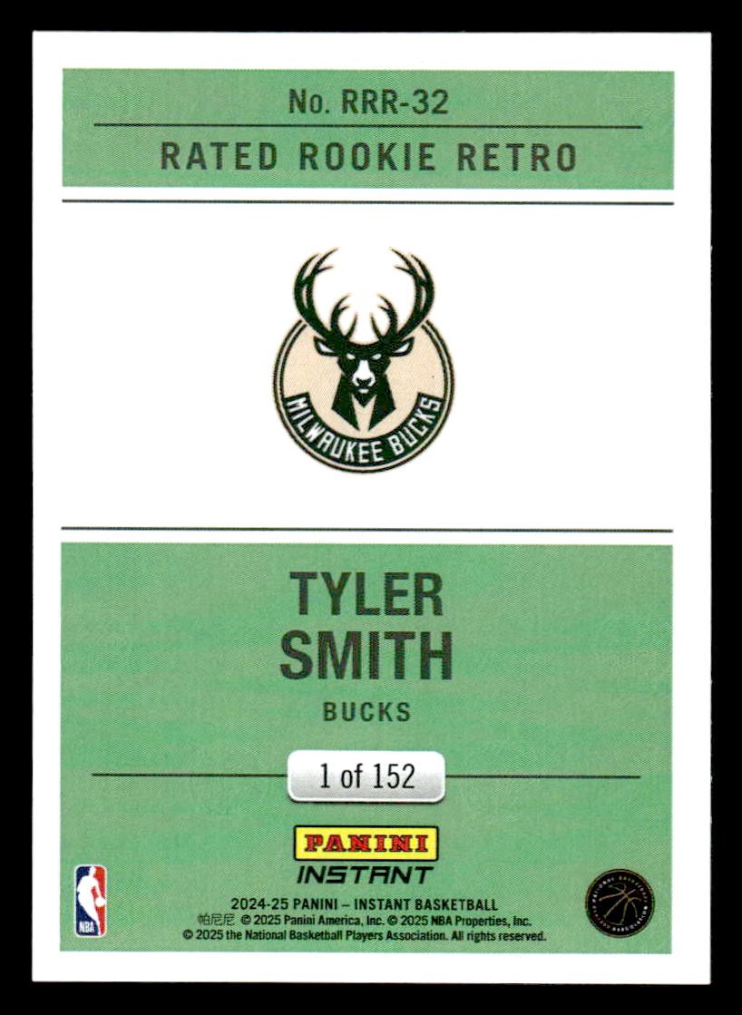 2024-25 Panini Instant #RRR-32 Tyler Smith Rated Rookie Retro #/152