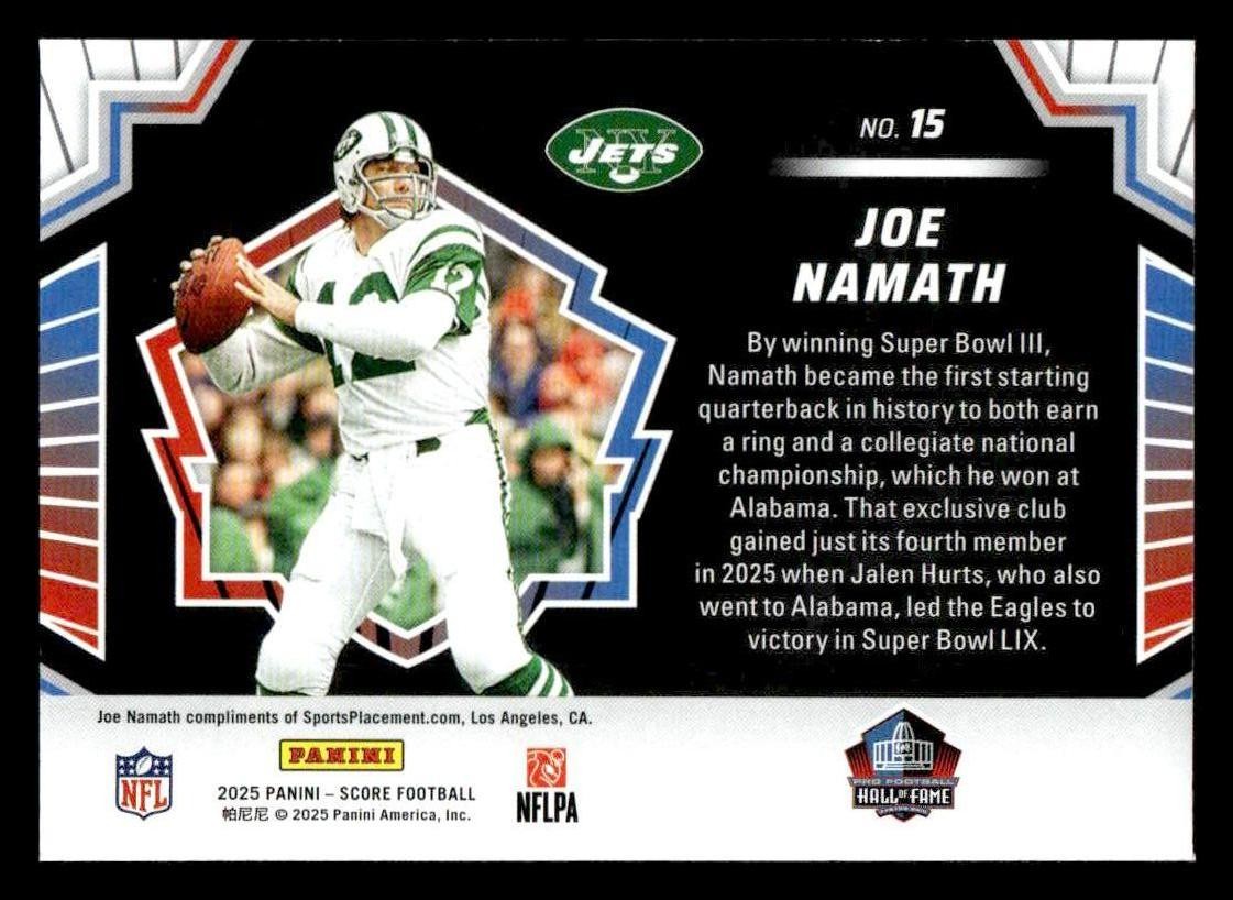 2025 Score #15 Joe Namath Men of Canton