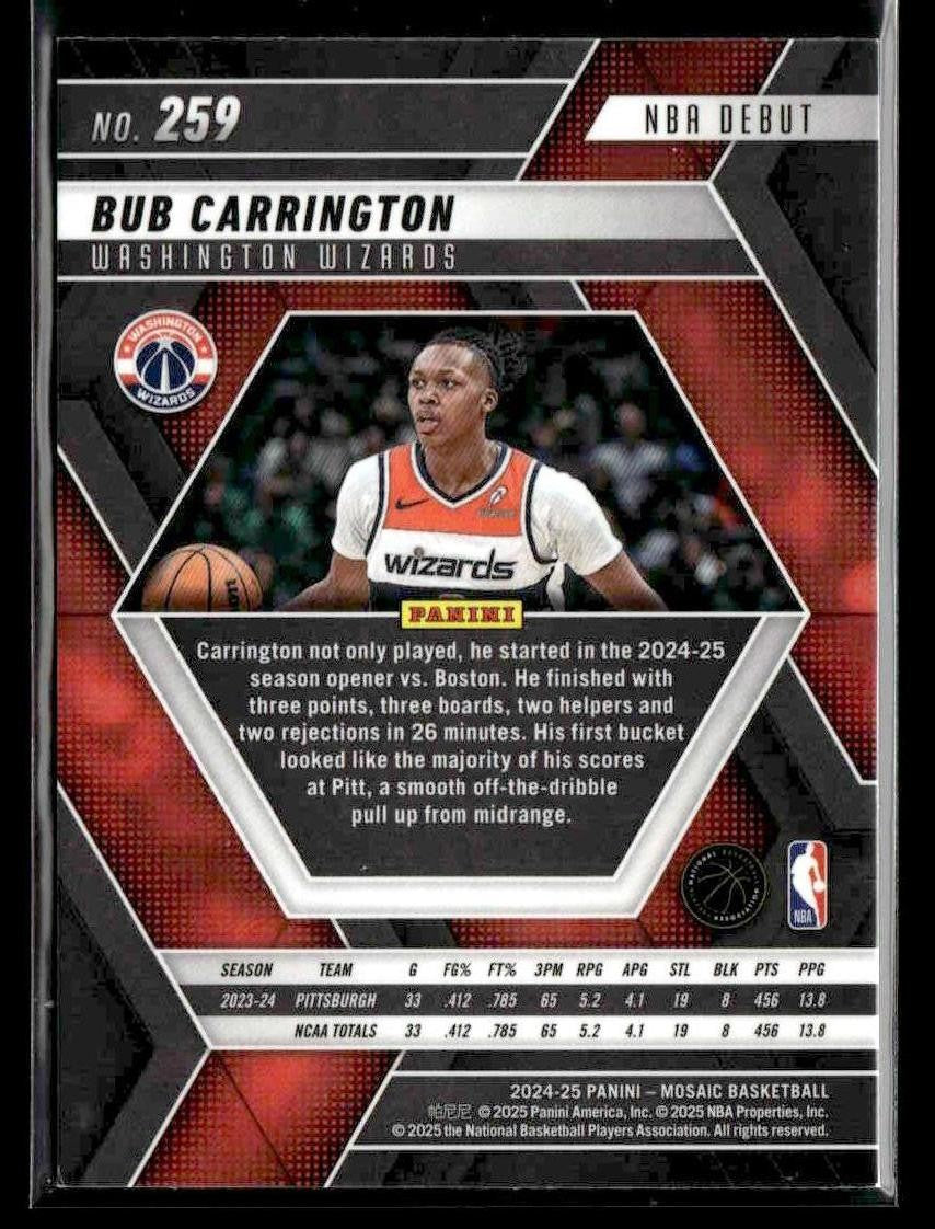 2024-25 Panini Mosaic #259 Bub Carrington