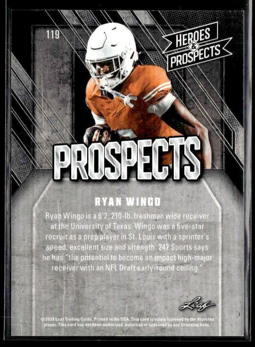 2024 Leaf Heroes & Prospects #119 Ryan Wingo
