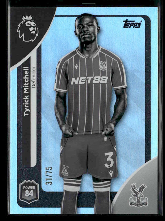 2025-26 Topps Premier League #111 Tyrick Mitchell Black & White Sparkle #/75