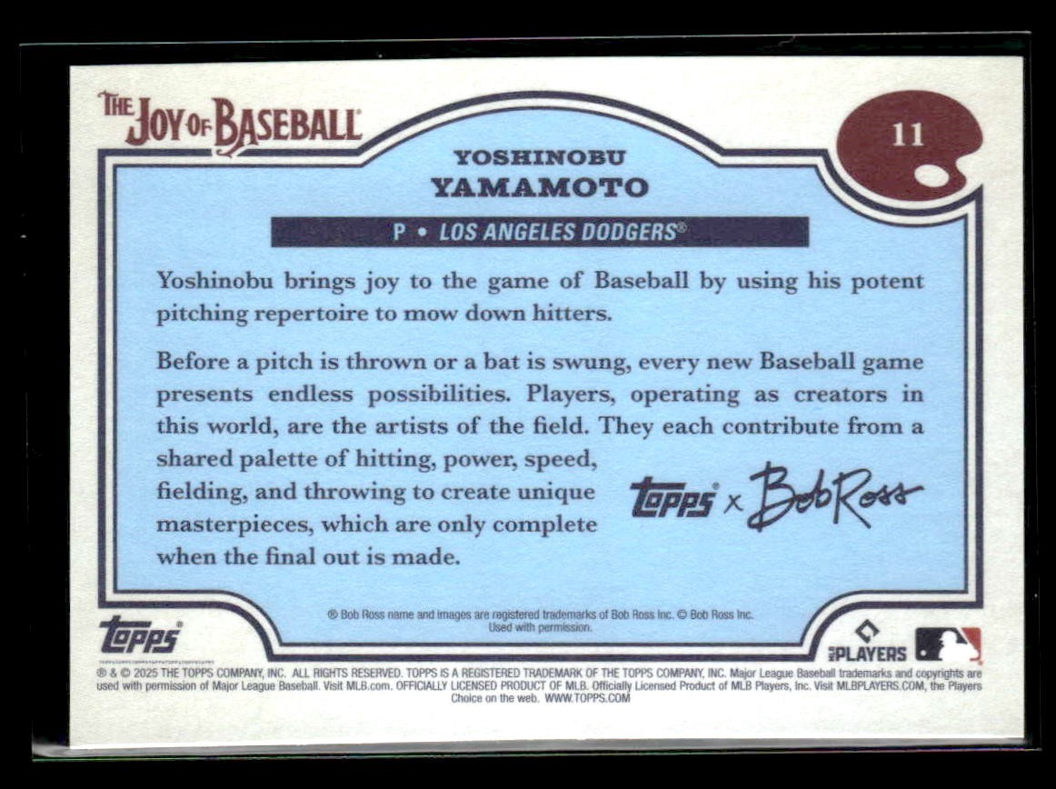 2025 Topps x Bob Ross: The Joy of Baseball #11 Yoshinobu Yamamoto