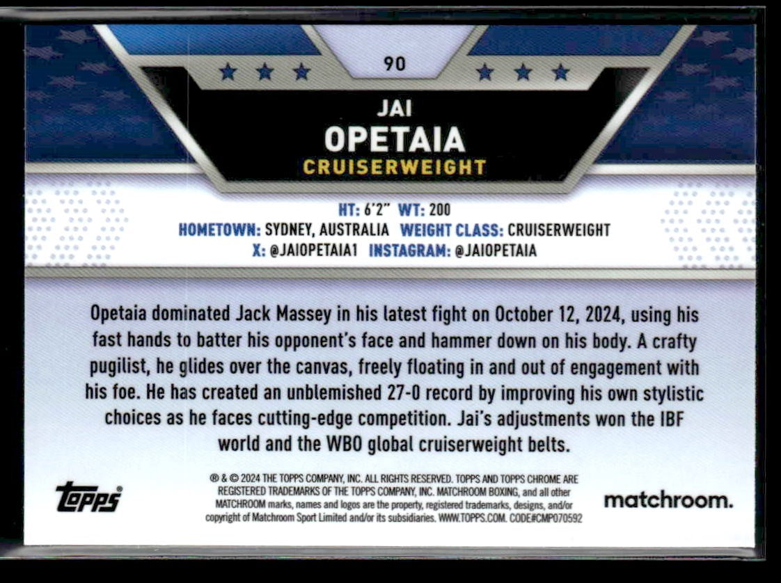 2024 Topps Chrome #90 Jai Opetaia