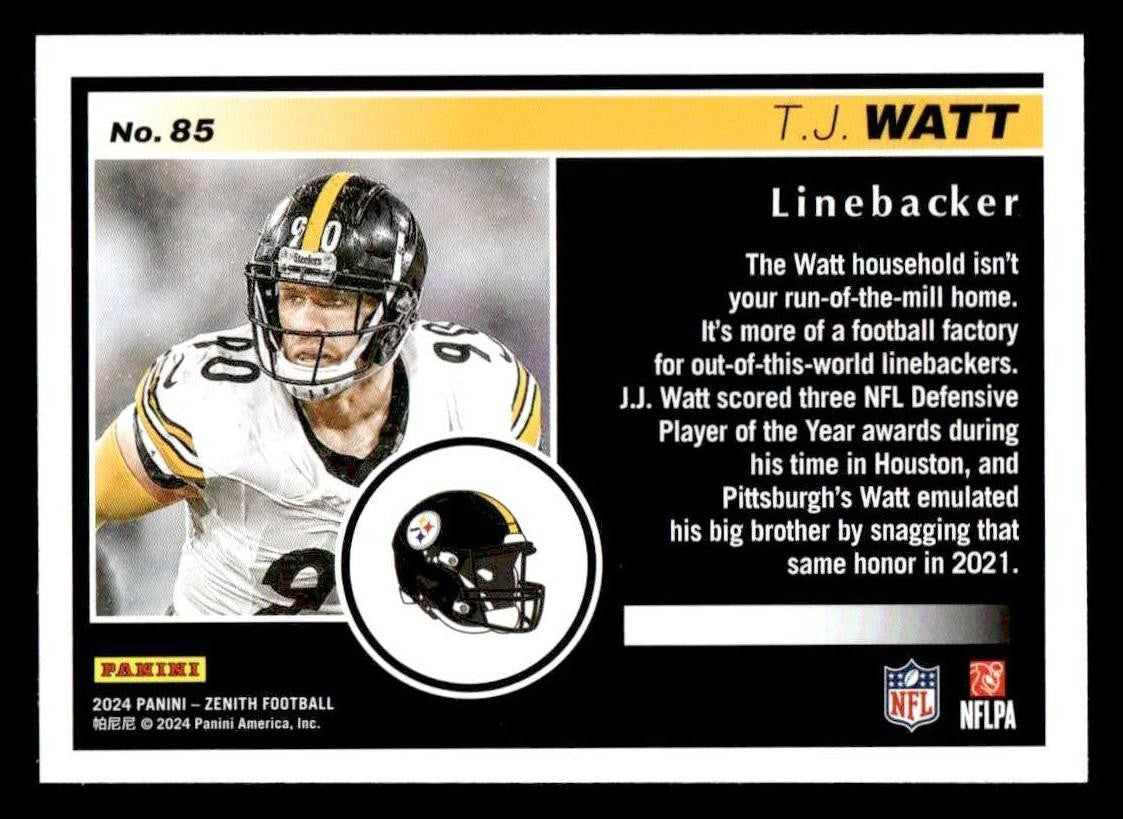 2024 Panini Zenith #85 T.J. Watt Retail