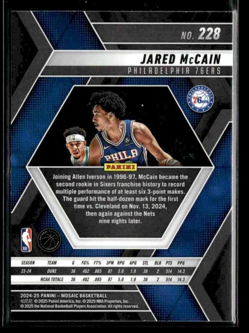 2024-25 Panini Mosaic #228 Jared McCain