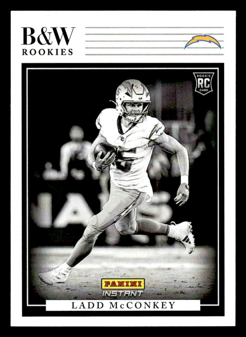 2024 Panini Instant NFL Black & White Rookies #BWR-16 Ladd McConkey