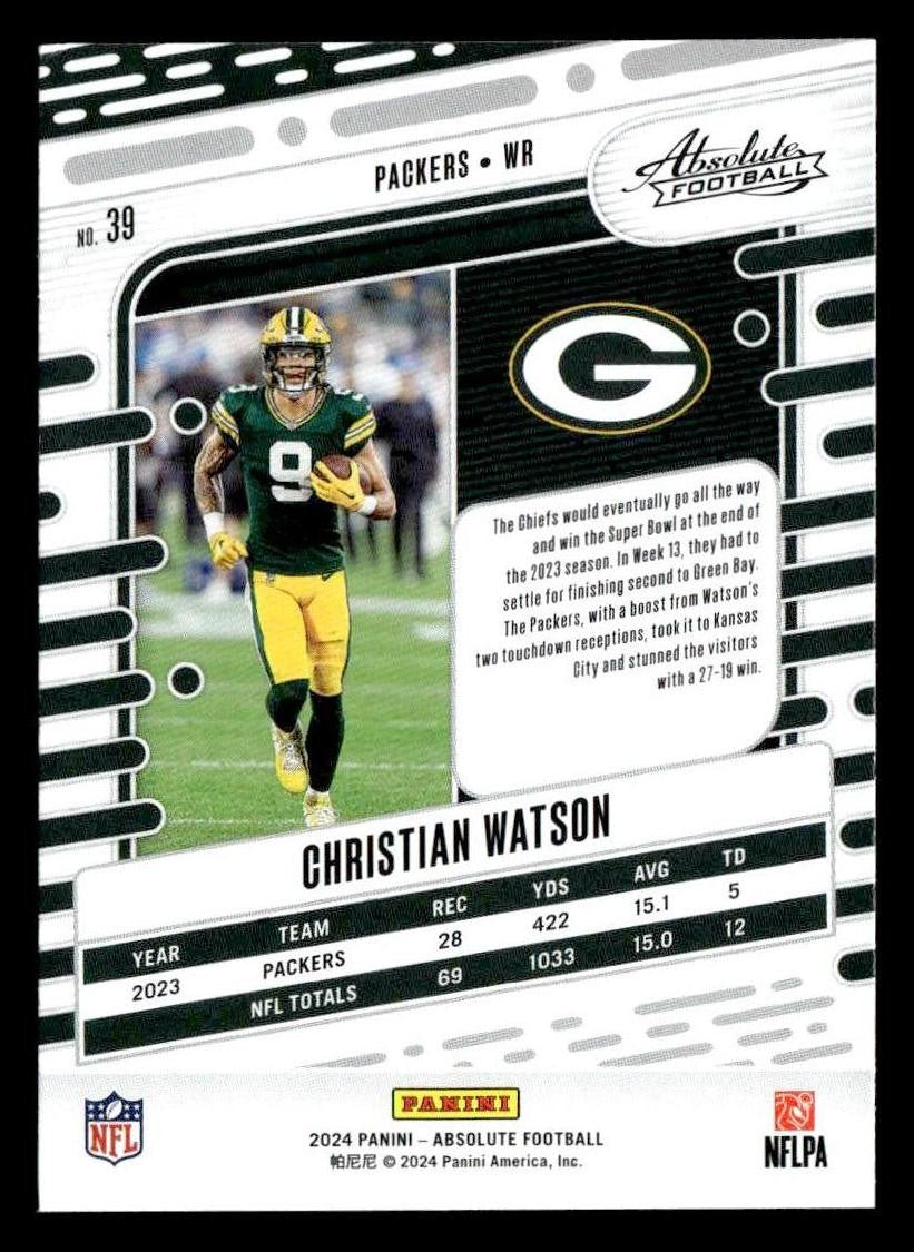 2024 Panini Absolute #39 Christian Watson Retail