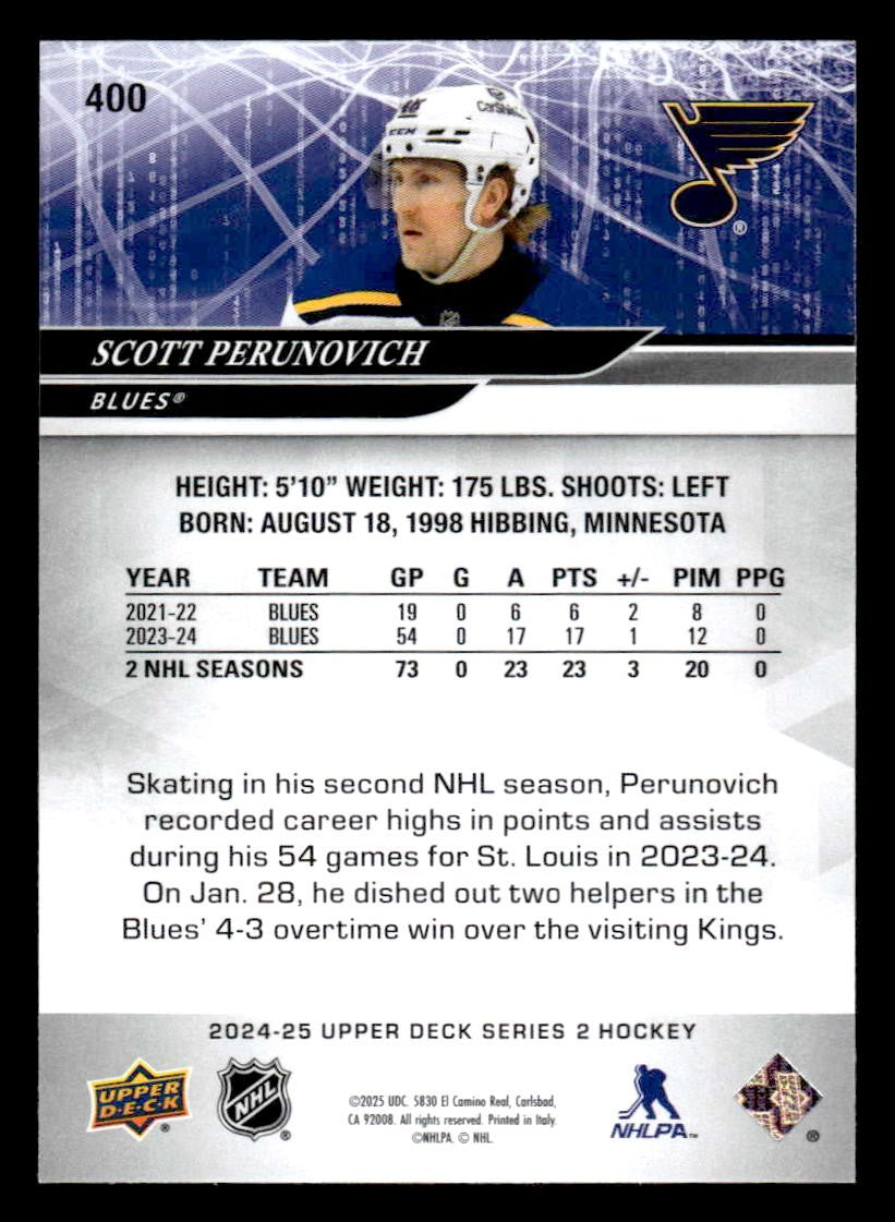 2024-25 Upper Deck #400 Scott Perunovich
