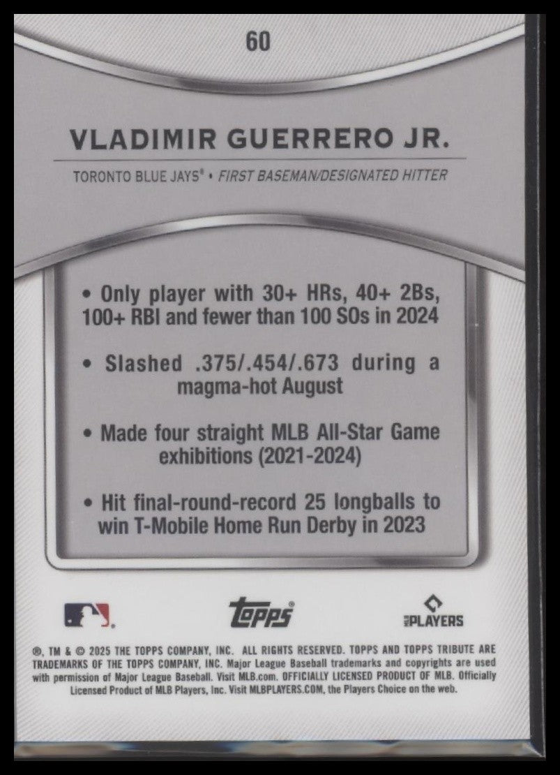 2025 Topps Tribute #60 Vladimir Guerrero Jr.