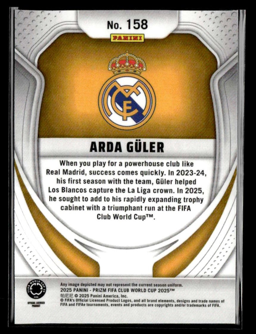 2025 Panini Prizm FIFA Club World Cup #158 Arda Guler