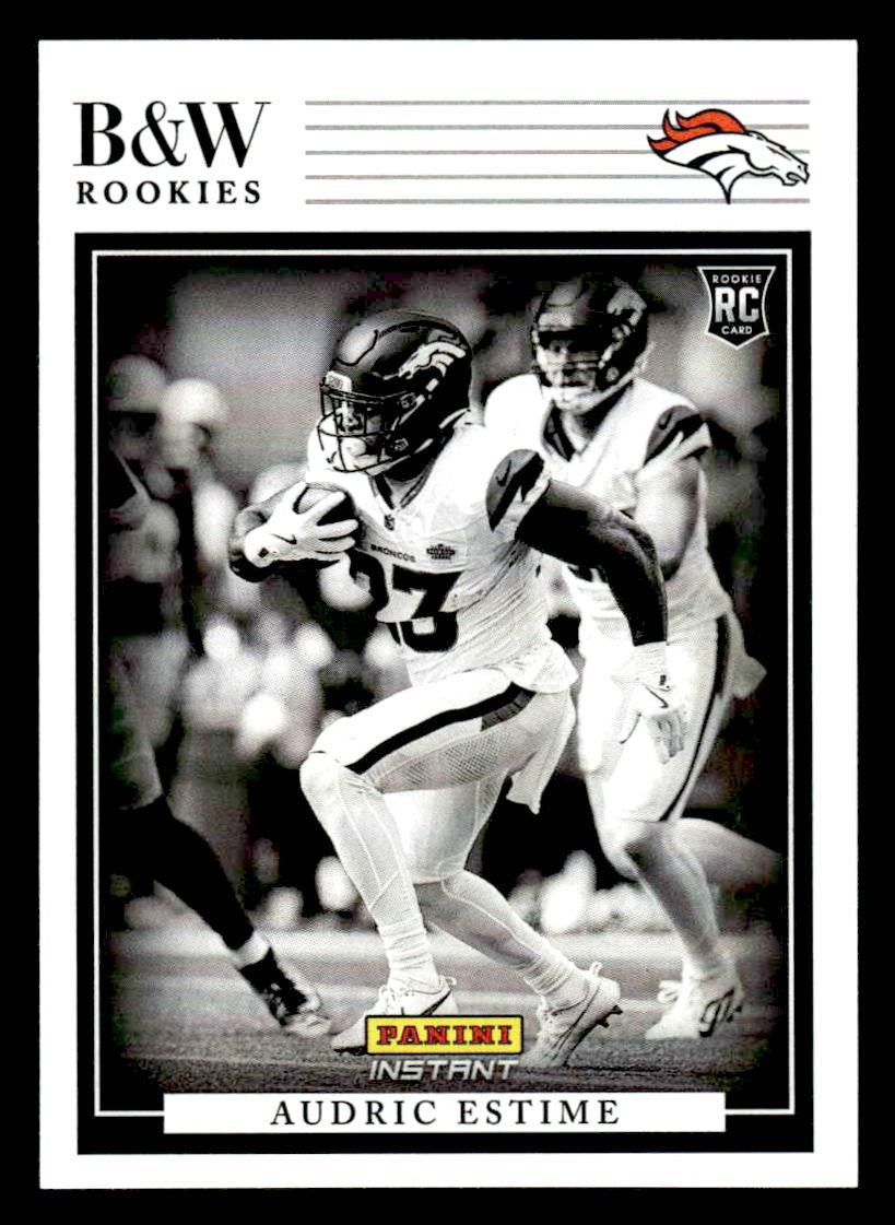 2024 Panini Instant NFL Black & White Rookies #BWR-14 Audric Estime
