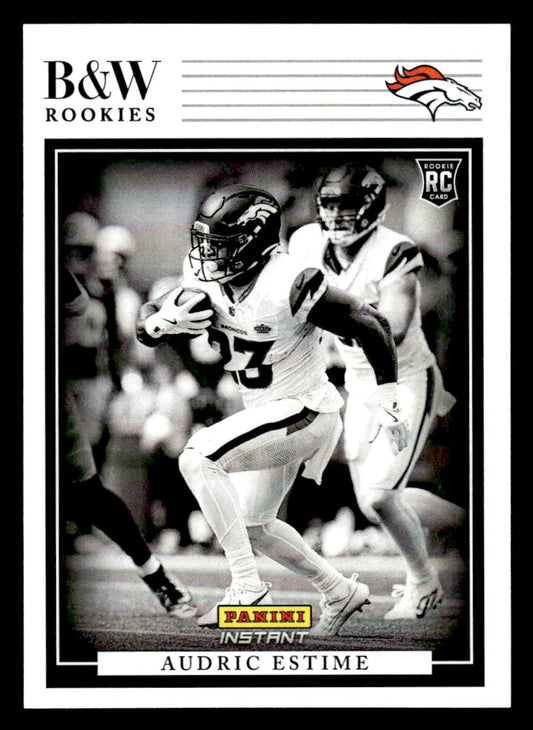 2024 Panini Instant NFL Black & White Rookies #BWR-14 Audric Estime