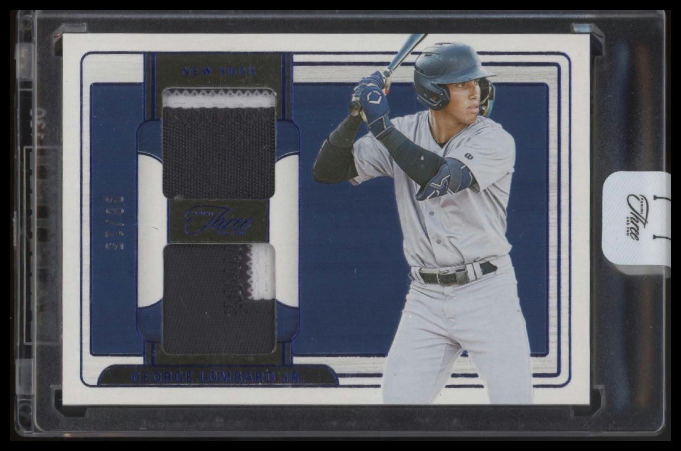 2024 Panini Three and Two George Lombard Jr Pros Dual Jersey Holo Blue #/15