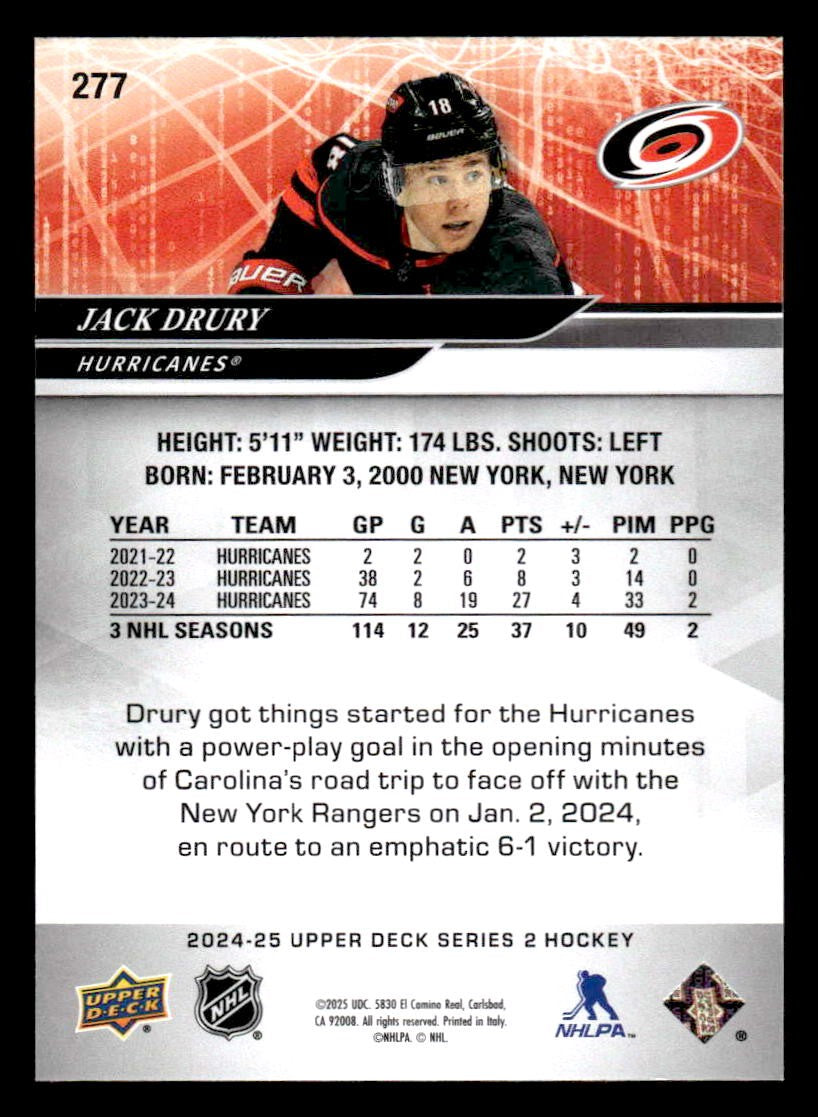 2024-25 Upper Deck #277 Jack Drury