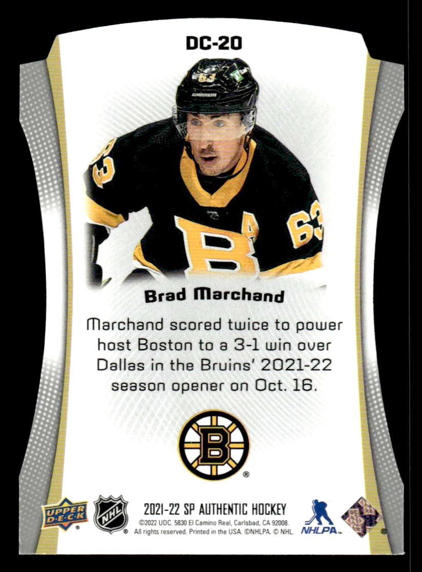 2021-22 SP Authentic #DC-20 Brad Marchand Die Cuts
