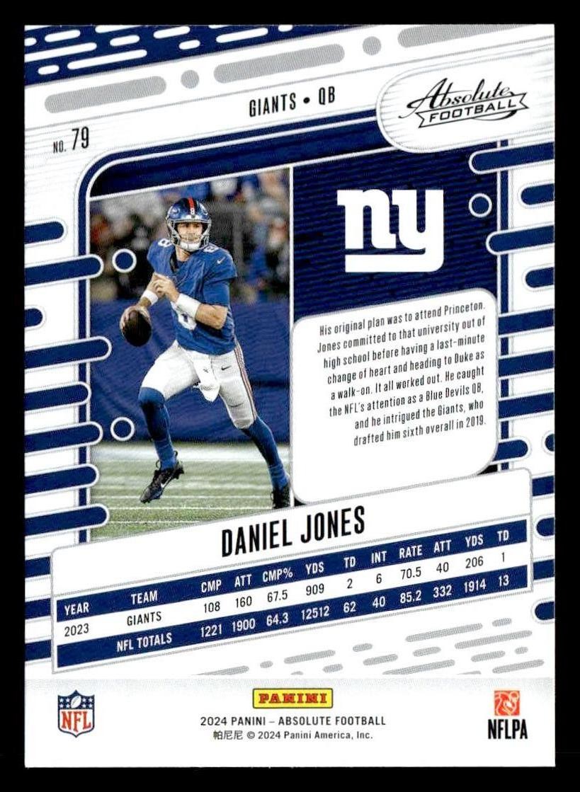 2024 Panini Absolute #79 Daniel Jones Retail