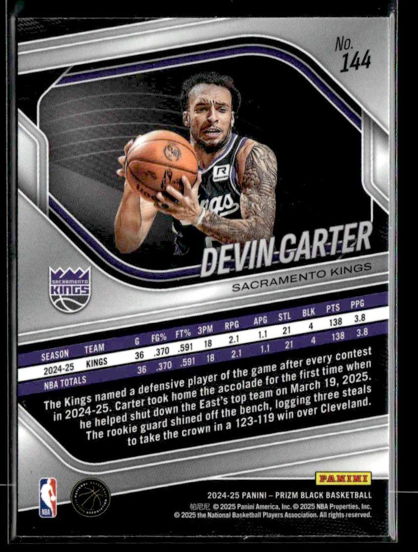 2024-25 Panini Prizm Black #144 Devin Carter