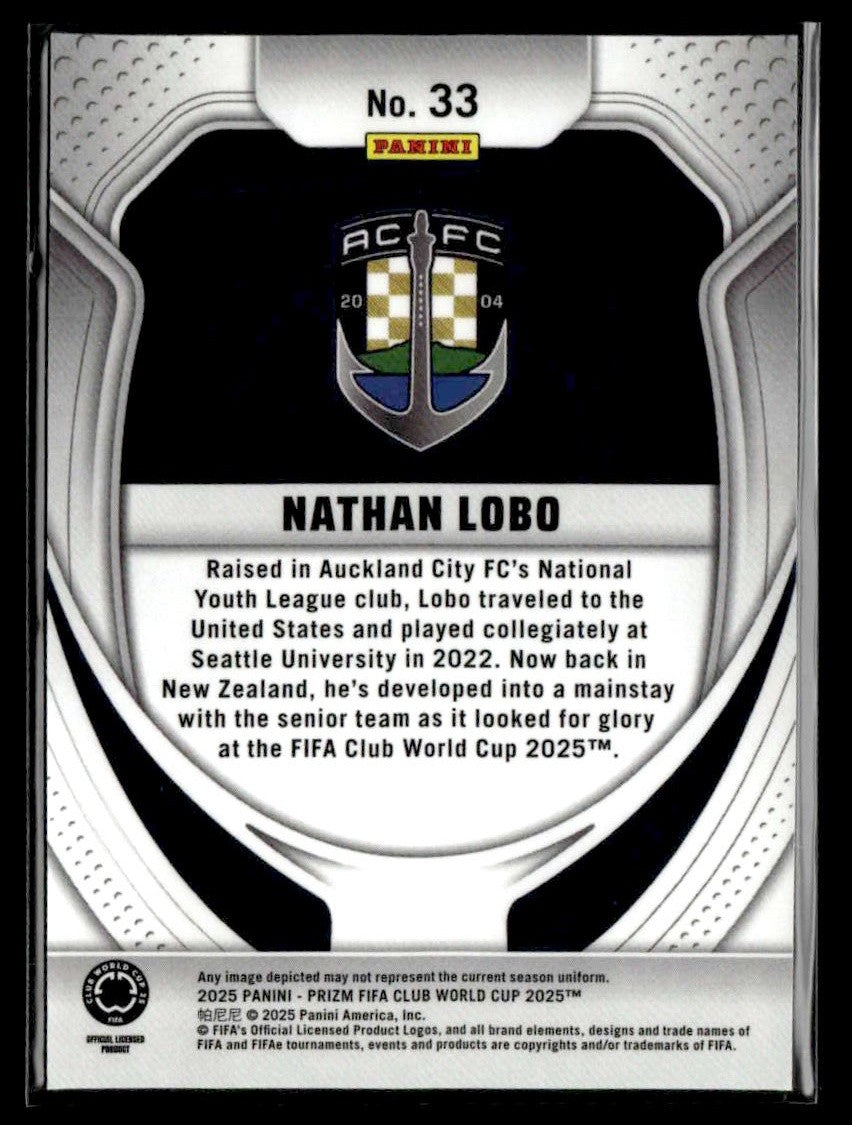 2025 Panini Prizm FIFA Club World Cup #33 Nathan Lobo