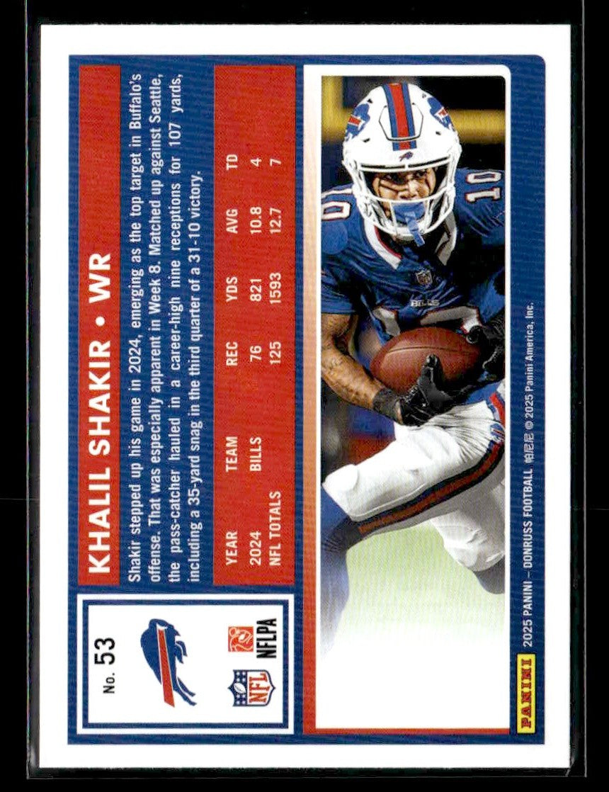 2025 Donruss #53 Khalil Shakir