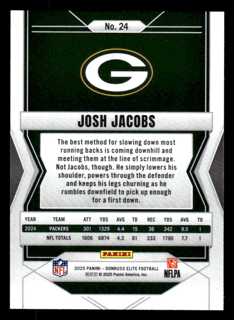 2025 Donruss Elite #24 Josh Jacobs