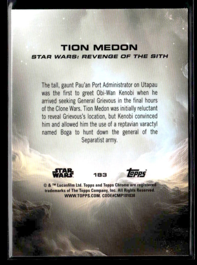 2025 Topps Chrome Sapphire Edition Star Wars #183 Tion Medon