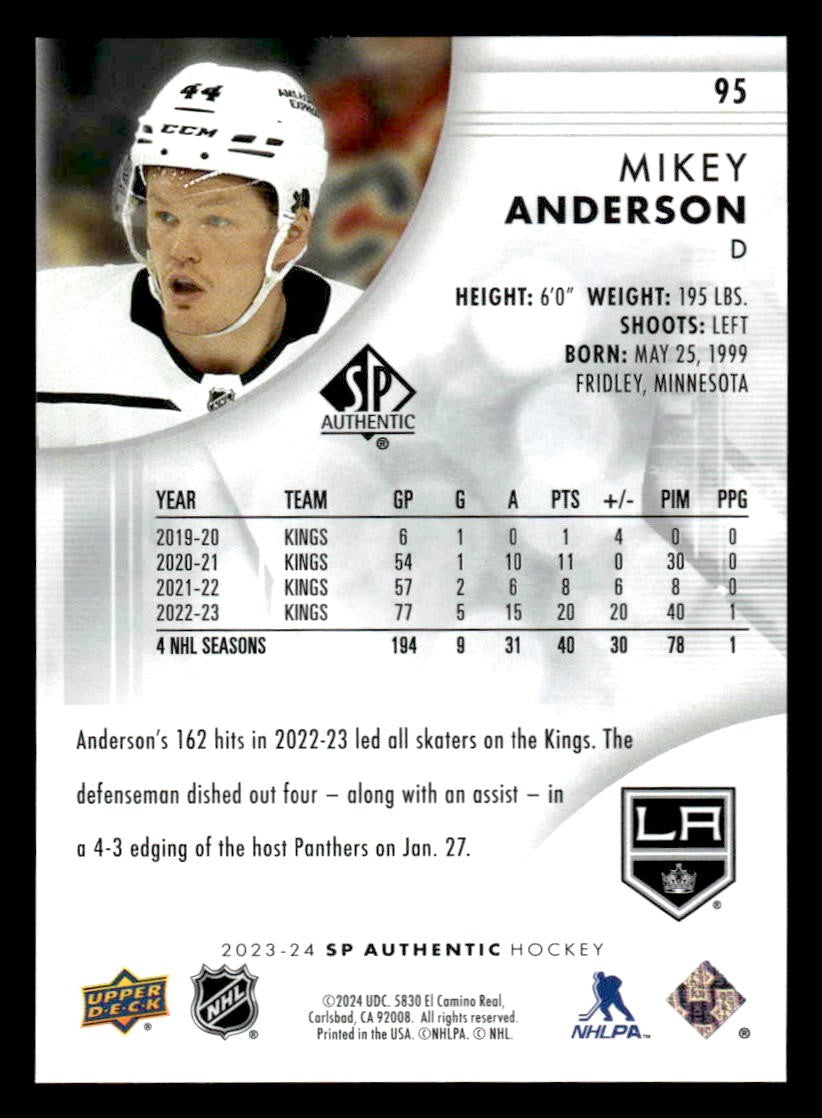 2023-24 SP Authentic #95 Mikey Anderson