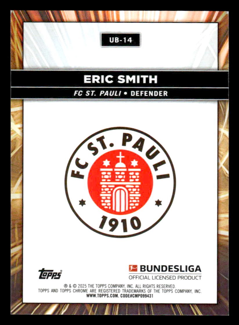 2025 Topps Chrome Bundesliga #UB-14 Eric Smith Ultrabeam