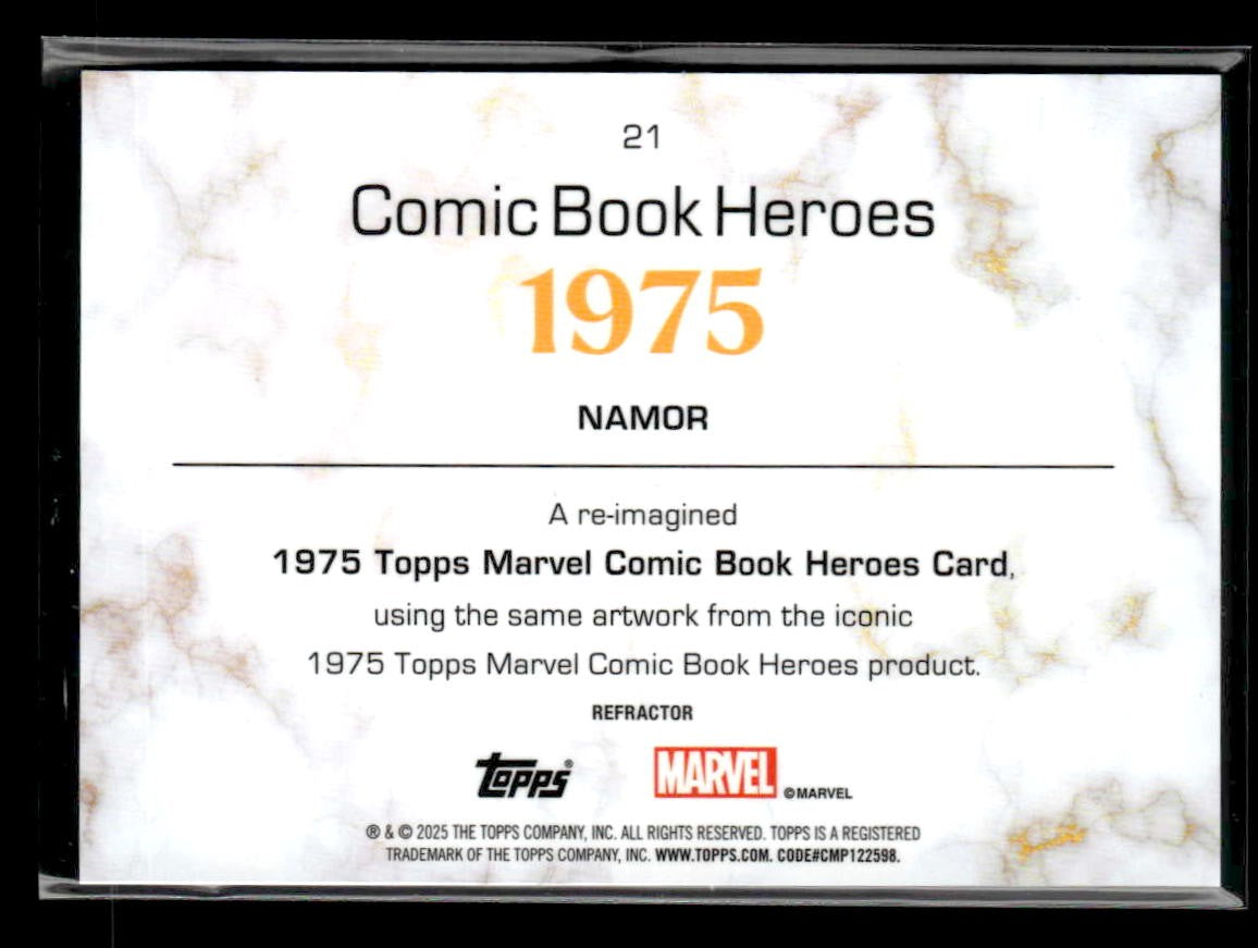 π Namor β 2025 Topps Marvel 1975 Golden Anniversary Refractor #21 π