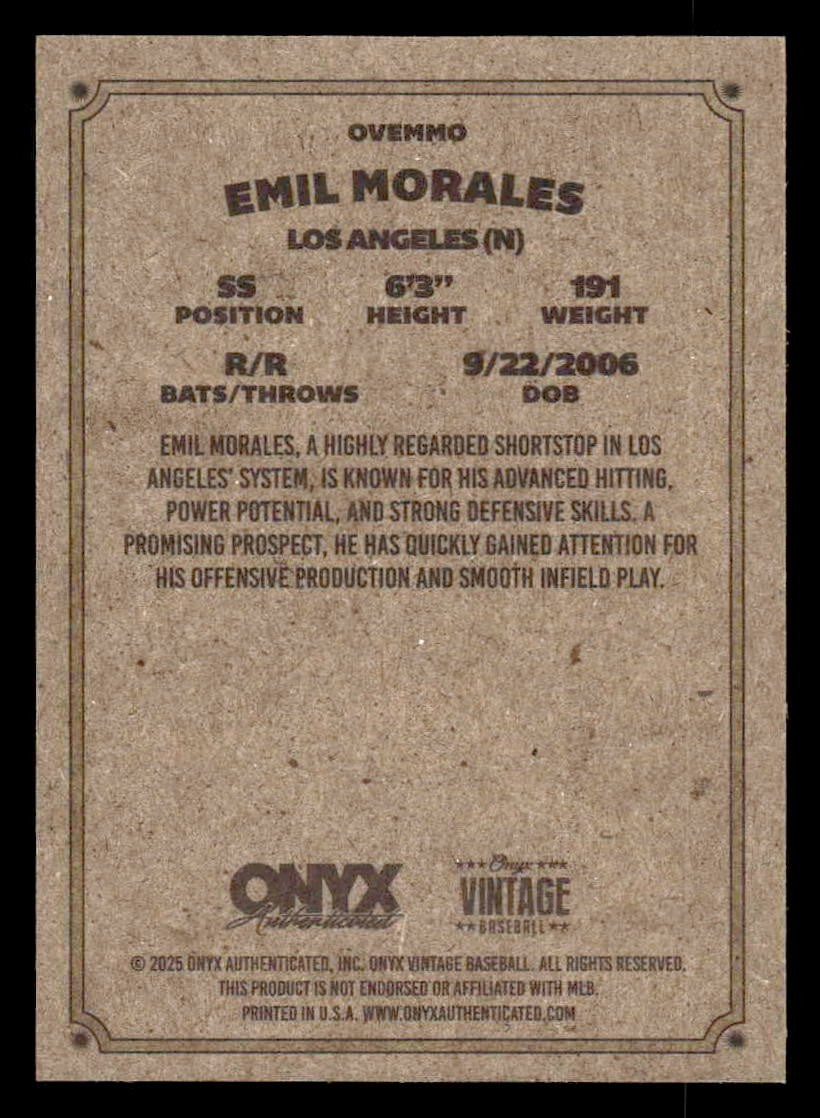 2025 Onyx Vintage #OVEMMO Emil Morales