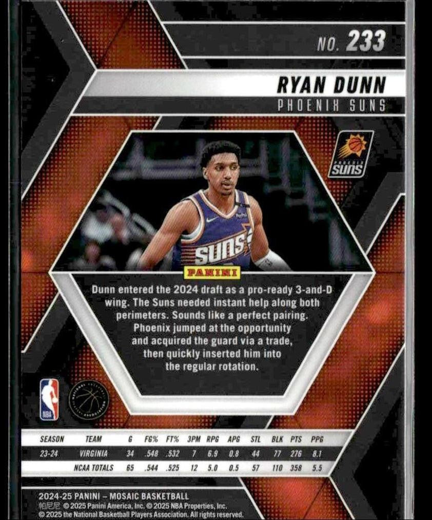 2024-25 Panini Mosaic #233 Ryan Dunn