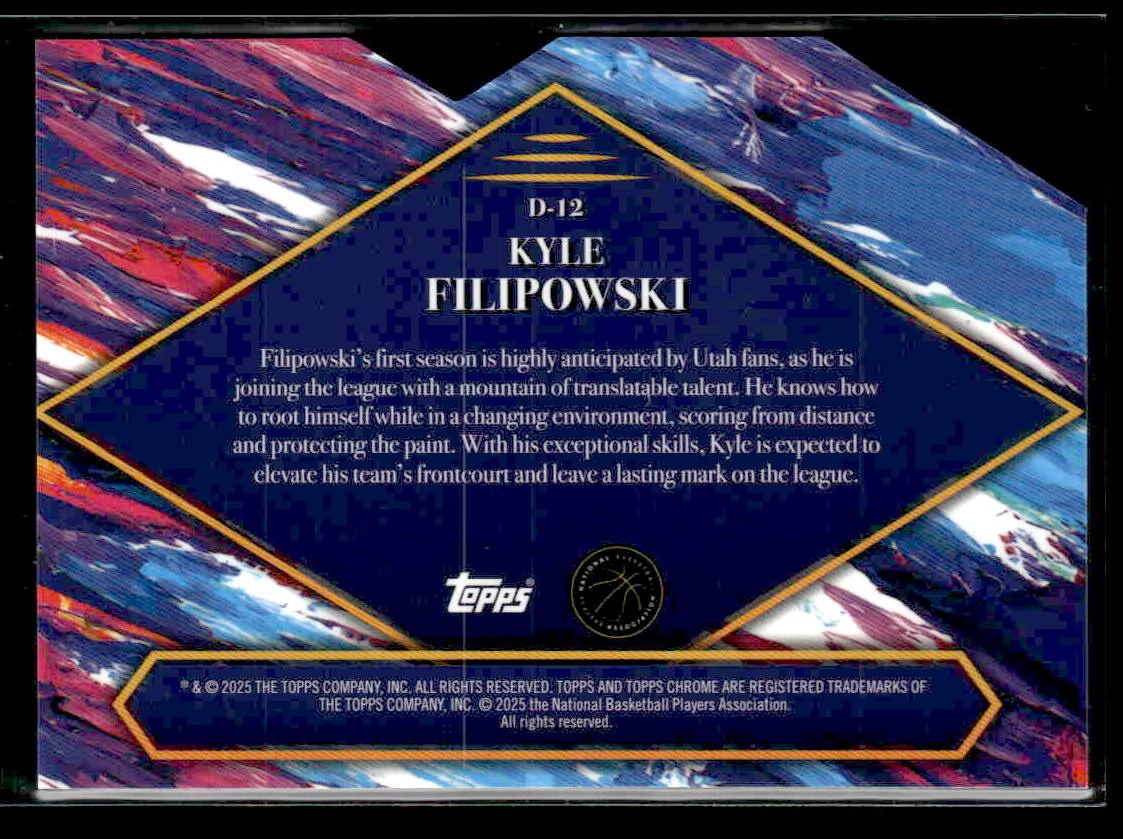 2024-25 Topps Finest #D-12 Kyle Filipowski Debut