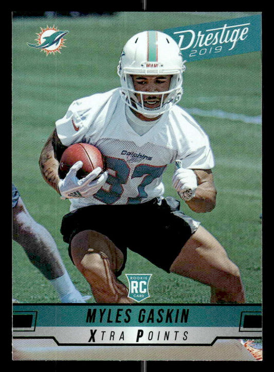 2019 Panini Prestige #227 Myles Gaskin Xtra Points Green