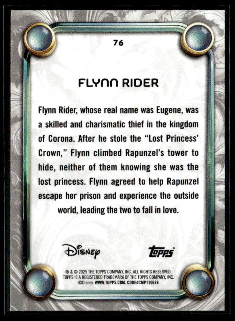 2025 Topps Disney Wonder #76 Flynn Rider
