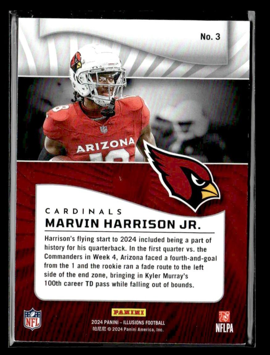 2024 Panini Illusions #3 Marvin Harrison Jr. Light Blue Trophy Collection #/249