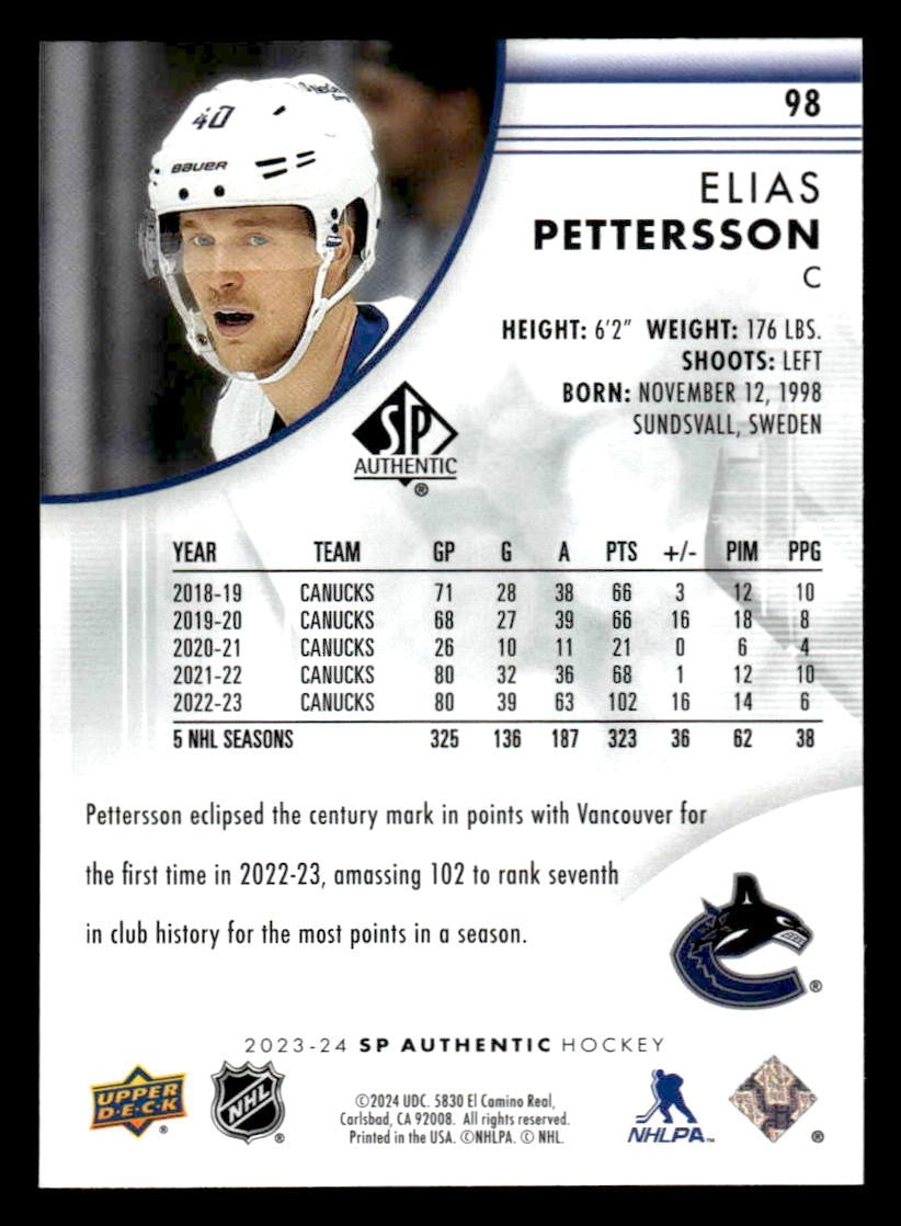 2023-24 SP #98 Elias Pettersson