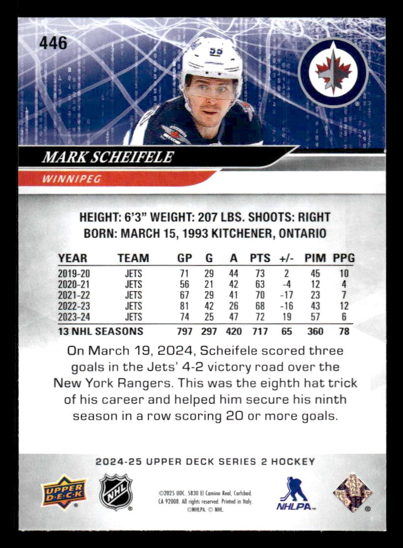 2024-25 Upper Deck #446 Mark Scheifele