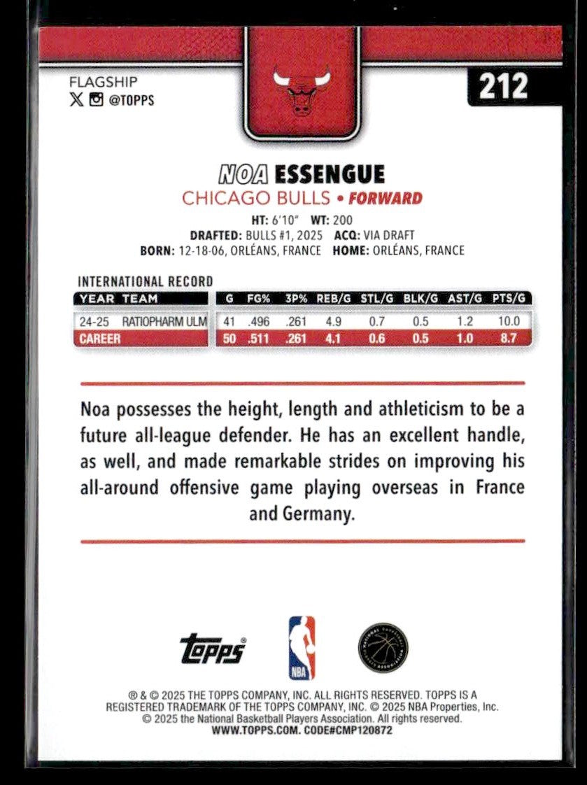 2025-26 Topps #212 Noa Essengue